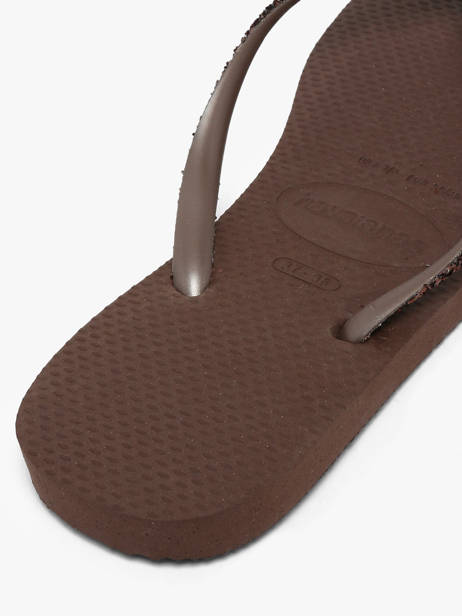 Tongs Slim Glitter Ii Havaianas Marron women 4146975F vue secondaire 3