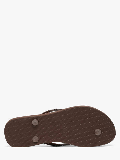 Tongs Slim Glitter Ii Havaianas Marron women 4146975F vue secondaire 4