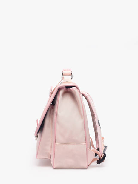 Cartable 1 Compartiment Caramel et cie Rose boheme FI vue secondaire 2