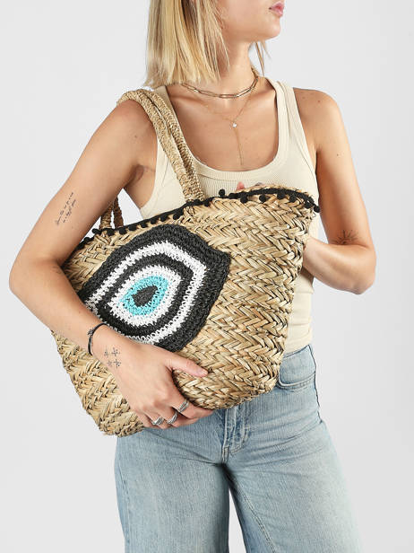 Sac Porté épaule Straw Paille Miniprix Beige straw B464 vue secondaire 1