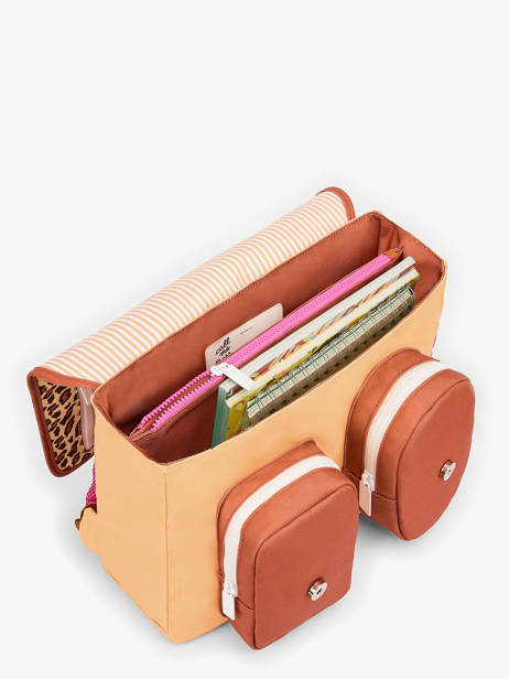 1 Compartment Satchel Hello hossy Brown cool kids 5 other view 3