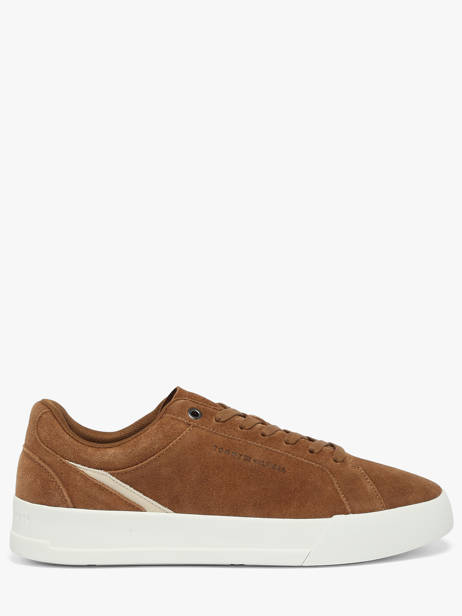 Sneakers In Leather Tommy hilfiger Brown men 5880GVQ