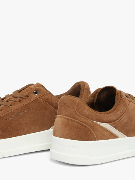 Sneakers In Leather Tommy hilfiger Brown men 5880GVQ other view 2