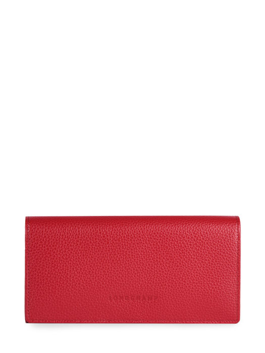 Longchamp Le foulonné Wallet Red