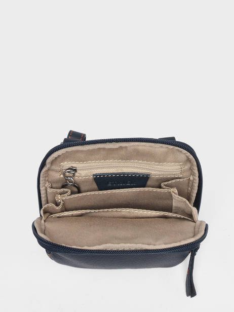 Small Leather Foulonné Crossbody Bag Etrier Blue foulonne EFOU728S other view 3