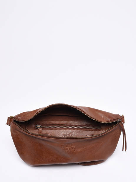 Leather Cow Belt Bag Basilic pepper Brown cow BCOW54 other view 3