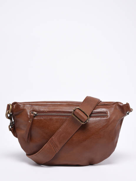 Leather Cow Belt Bag Basilic pepper Brown cow BCOW54 other view 4